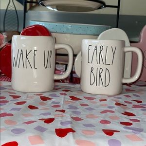 Rae Dunn ☕️ mugs 2🎊 WAKE UP☀️& EARLY BIRD 🐦